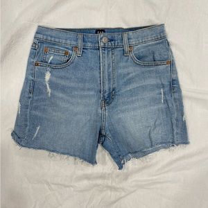 Gap high rise raw hem shorts